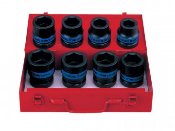 Набор ударных торцевых головок 1&quot, шестигранные, 24-41 мм, 8 предметов KING TONY 8410MP