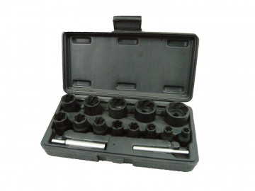Набор торцевых головок для поврежденных гаек и болтов, 8-21 мм, кейс, кейс, 15 предметов  МАСТАК 109-30015C