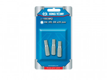 Набор вставок (бит) 1/4&quot, HEX, 4, 5, 6 мм, 3 предмета KING TONY 1003MQ