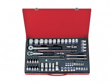 Набор торцевых головок с принадлежностями, 62 предмета KING TONY 9563MR01