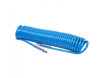 Шланг пневматический спиральный высокого давления 10х15 мм, 15 м, М3/8&quot, полиуретановый MIGHTY SEVEN SD-23315