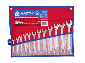 Набор комбинированных ключей, 8-22 мм, 12 предметов МАСТАК 0211-12P