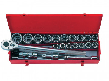 Набор торцевых головок с принадлежностями, 23 предмета KING TONY 6023MR