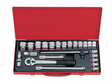 Набор торцевых головок с принадлежностями, 24 предмета KING TONY 4028SR