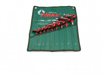 Комплект L-шестигранников 2-12мм, 9шт Hans 16775-9M